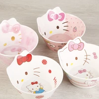 kawaii sanrio hello kitty mymelody cinnamoroll children cutlery cartoon childrens home rice bowl soup bowl feeding bowl