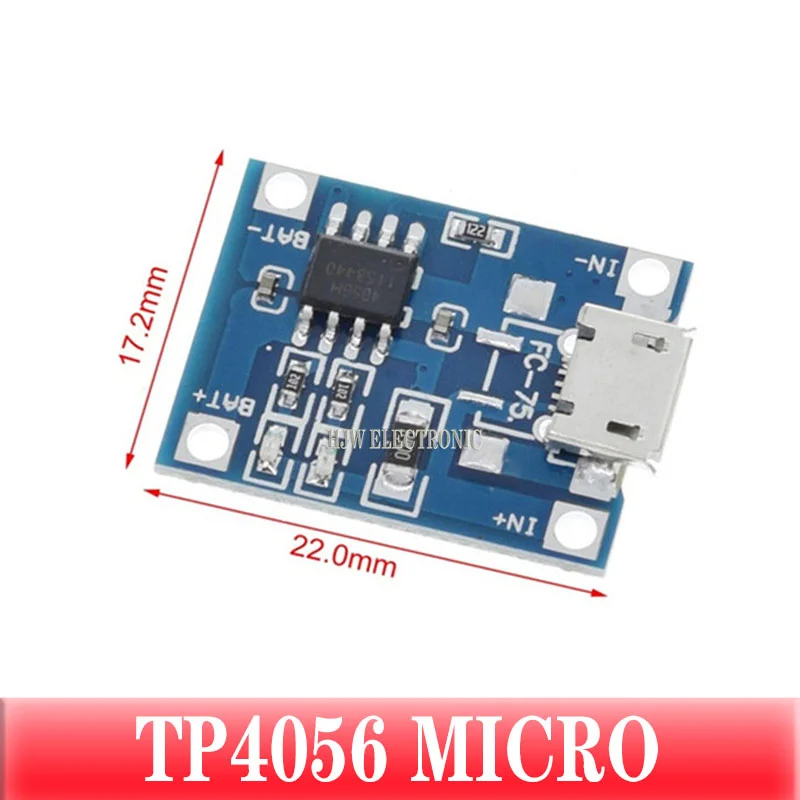 1 шт. зарядная плата TP4056 с разъемом type-c/Micro USB 5 В 1A 18650