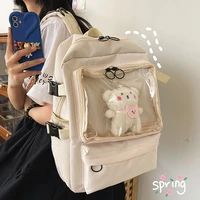 cute canvas ita bag womens backpack harajuku large school bags for teenager students itabags book bag girls 2022 back pack chic