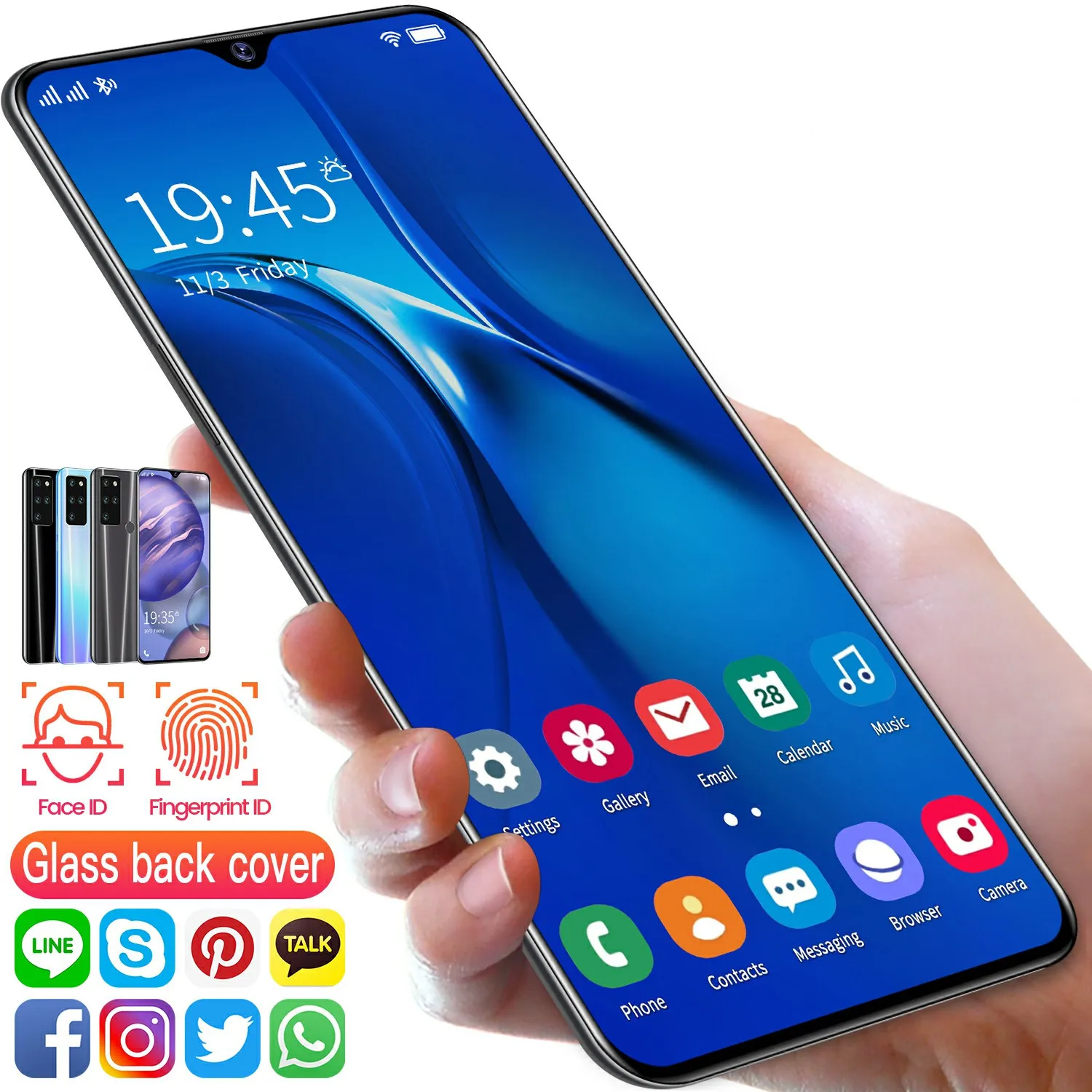 

Smartphone S20 4G 16GB RAM 512GB ROM Android 10 Global Version 6.7 Inch Cellphone 4800mAh Mobile Phone Unlock 5G