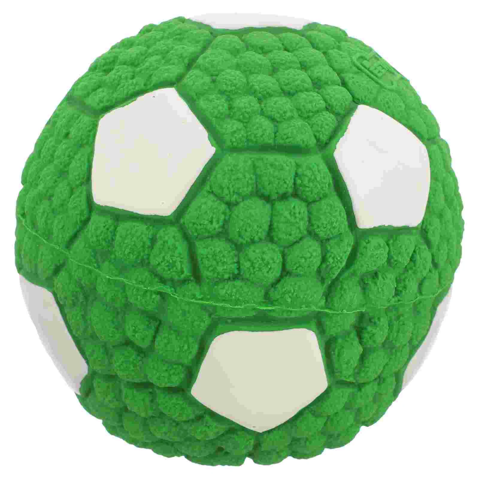 

Soccer Dog Toy Ball Interactive Pet Toys Teething Football Chew Supplies Balls Squeaky Rubber Puppy