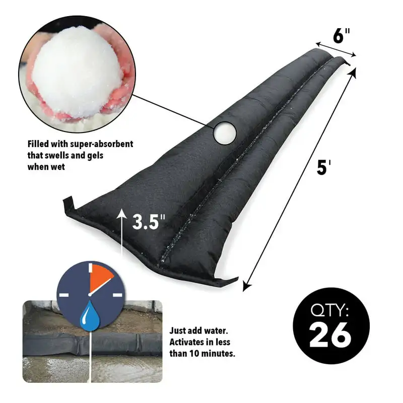 

Dam 5' Flood Barriers, 26pk