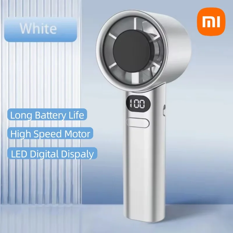 

Портативный ручной вентилятор Xiaomi 120, скорость ветра, мини-безлопастной ручной вентилятор, перезаряжаемый через USB, высокоскоростной электрический вентилятор для кемпинга, воздушный охладитель