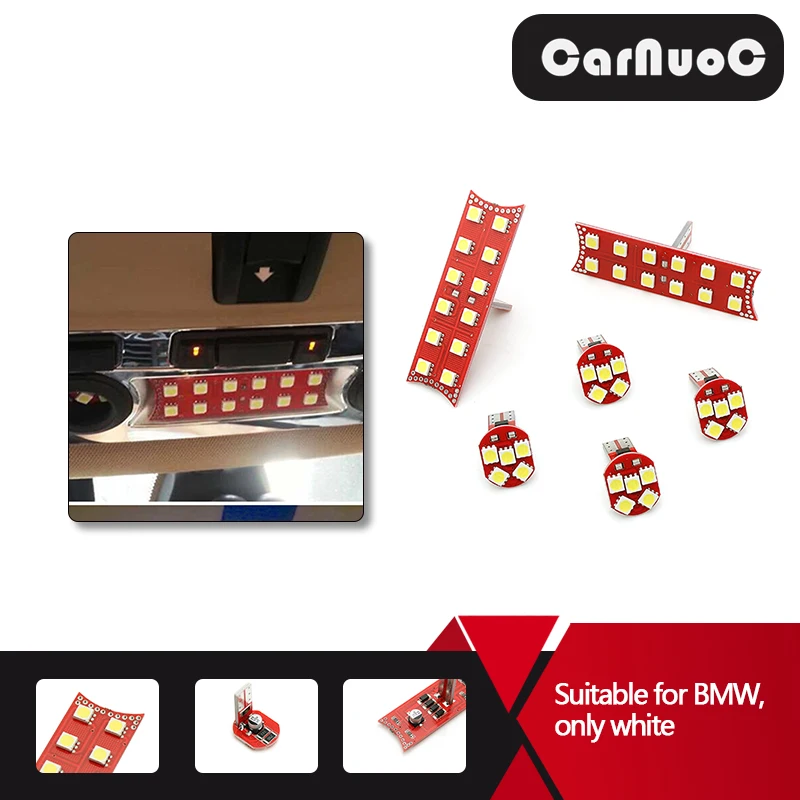 

6pcs Car Accessories Interior Reading Light White Light For BMW 1 3 5 7 X5 X6 Series E87 E90 E91 E92 E60 E84 E70 E71 E72 E46
