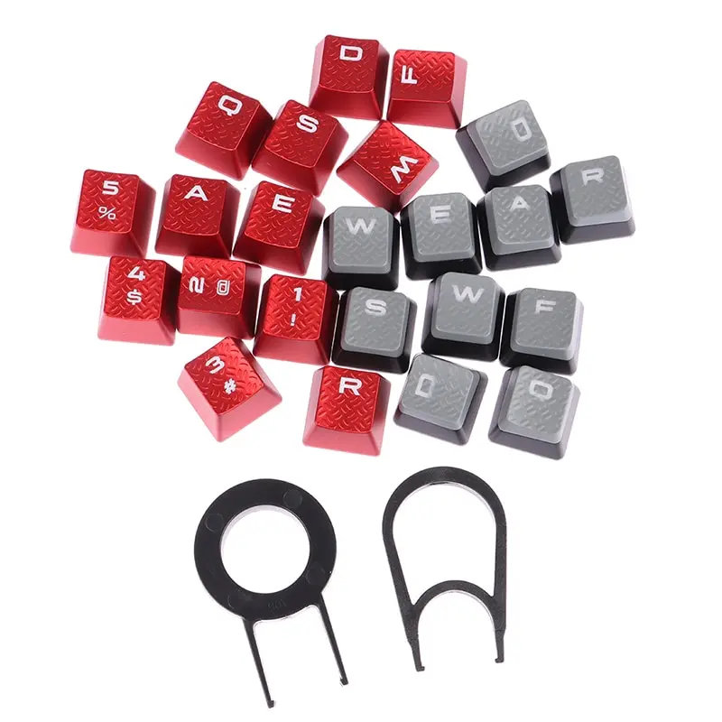

Keycaps for Pirate Ship Mechanical keyboard Mechanical Keyboard K70RGB Original Keycap Silver Red