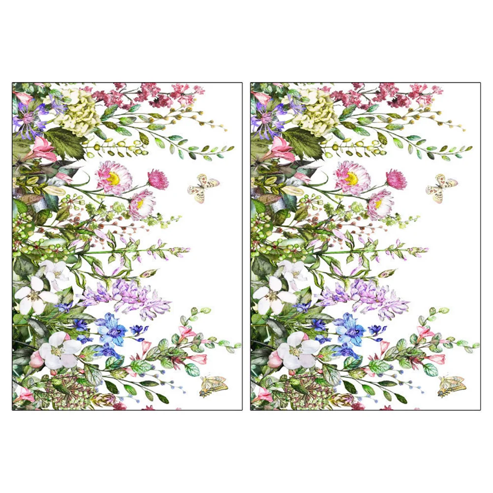 

2 Sheets Flower Wall Stickers Domestic Decorations Bedroom Living Room Wall Stickers