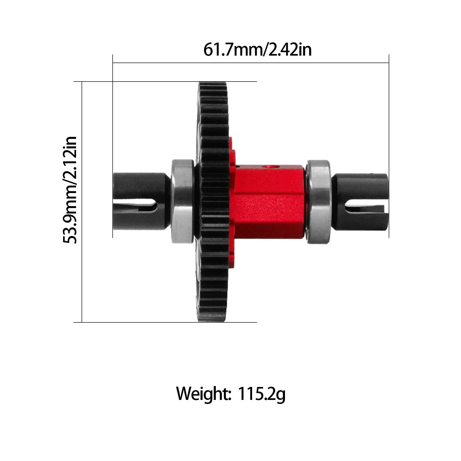 Металлический 52T скользящий центр сцепления прямой вал-W170 для 4WD Sledge 1/8 детали
