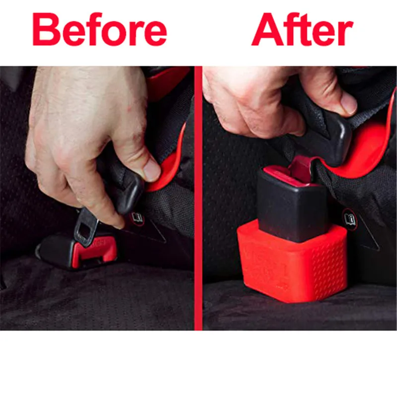 

Universal Auto Safety Belt Buckle Holder Silicon Buckle Protective Cover Auto Car Seat Belt Buckle Holder in Upright Position