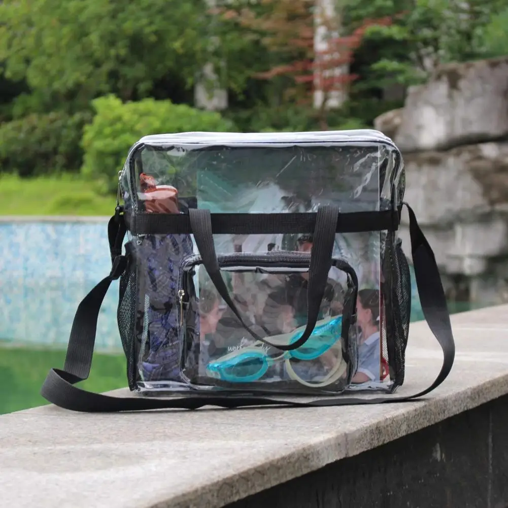 

Hot！Wash Bag Space-Saving Waterproof Lightweight Women Transparent Labor-saving Tote Storage Bag Daily Life
