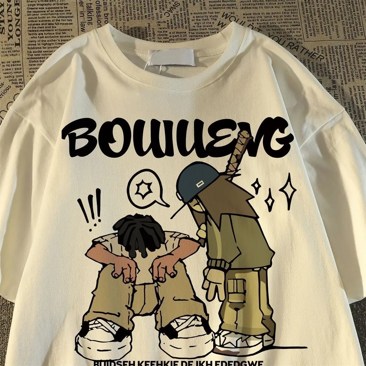 Футболка в Корейском стиле для мужчин и женщин свободный универсальный топ