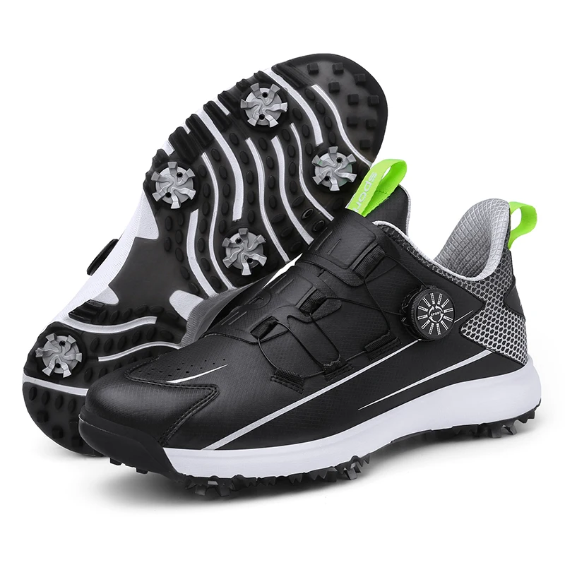 New professional spiked shoes spin button golf shoes casual men's shoes women's shoes waterproof and anti-skid training shoes
