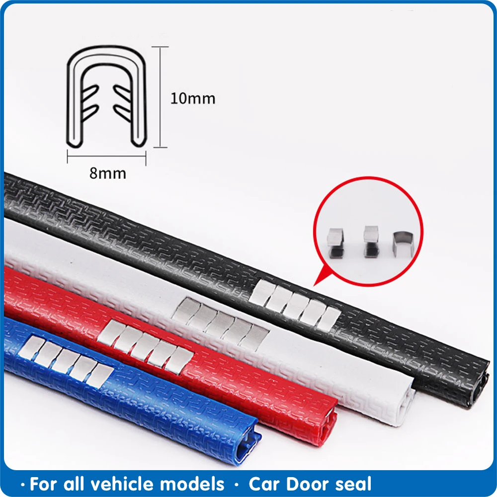 

Car Door Edge Protector Universal Automobile Door Guard Protective Strips Universal Auto Doors Trunk Hood Seal Sealant Strip