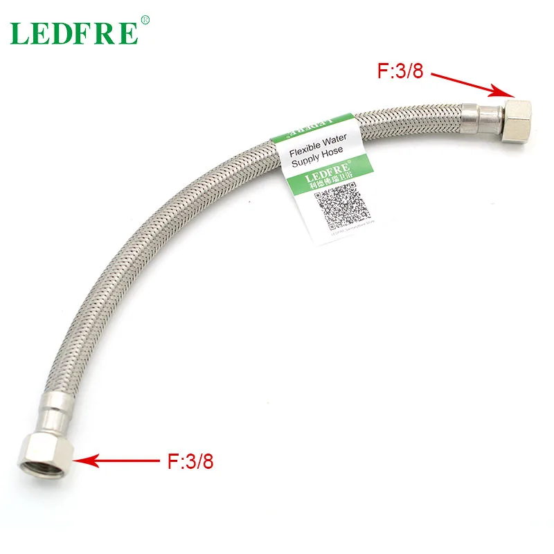 

LEDFRE F3/8 * F3/8 304 из нержавеющей стали в оплетке для смесителя, линия питания, Соединительная труба, плетеный соединитель для смесителя, сантехн...