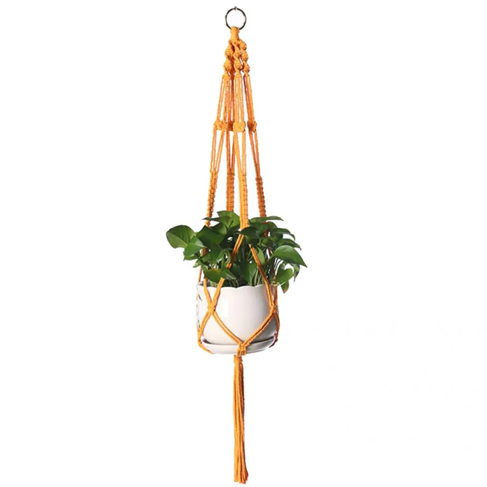 

Plant Holder Creative Design Cotton Rope Easy Installation Decorative Boho Style Plant Hanger Plant Hanger for Garden