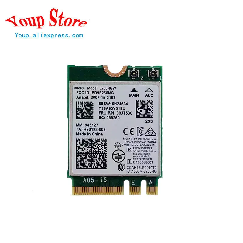 

Новая Оригинальная Двухдиапазонная карта Wireless-AC 8260 NGW NGFF Wi-Fi Bluetooth 00JT530 01AX719 для lenovo ThinkPad P50 P50S T560 P51 P70
