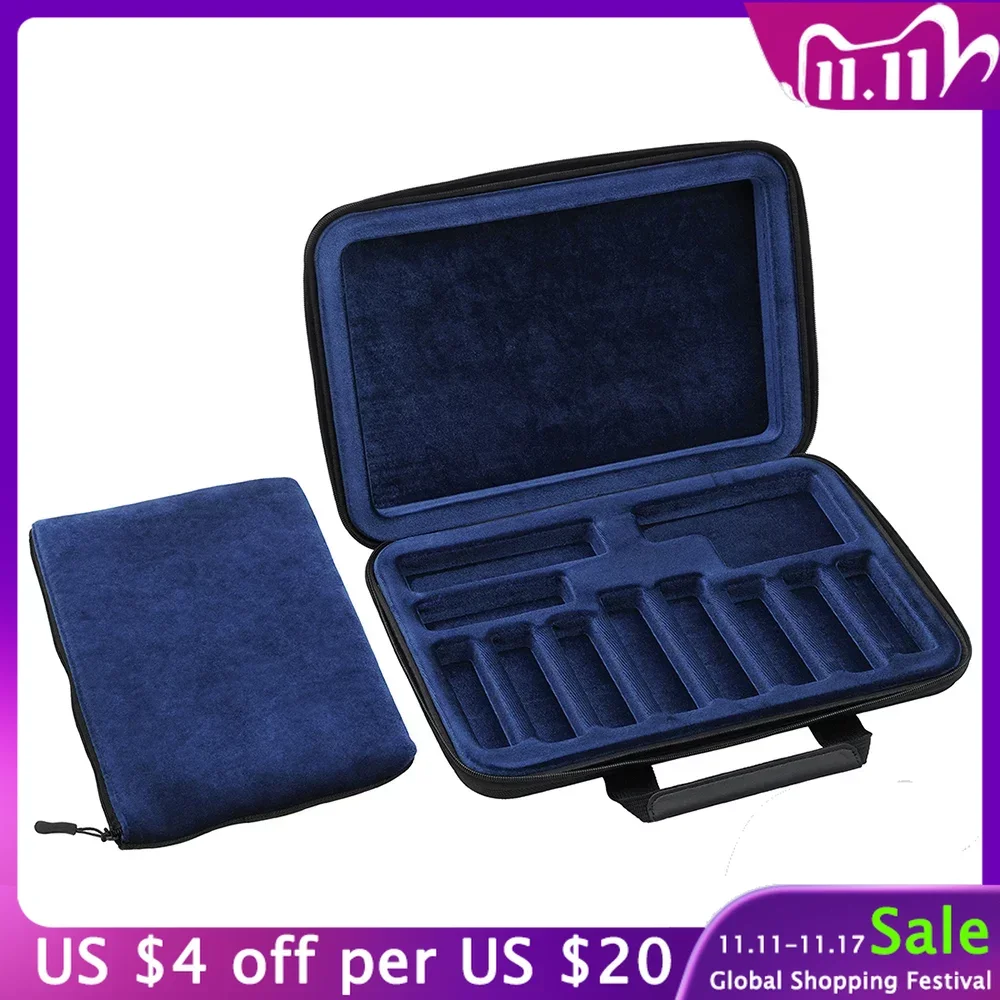 

M MBAT Handbag Universal For Soprano/Alto/Tenor Sax Clarinet Flute Head Mouthpiece Box Can Store 12Pcs Storage Musical Fitting