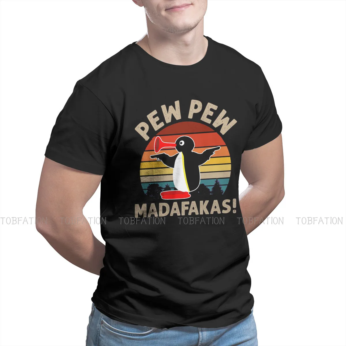 

Оригинальные футболки Pingu Noot Pinga Penguin TV Pew Madafakas, Мужская футболка с принтом, Забавные топы 6XL
