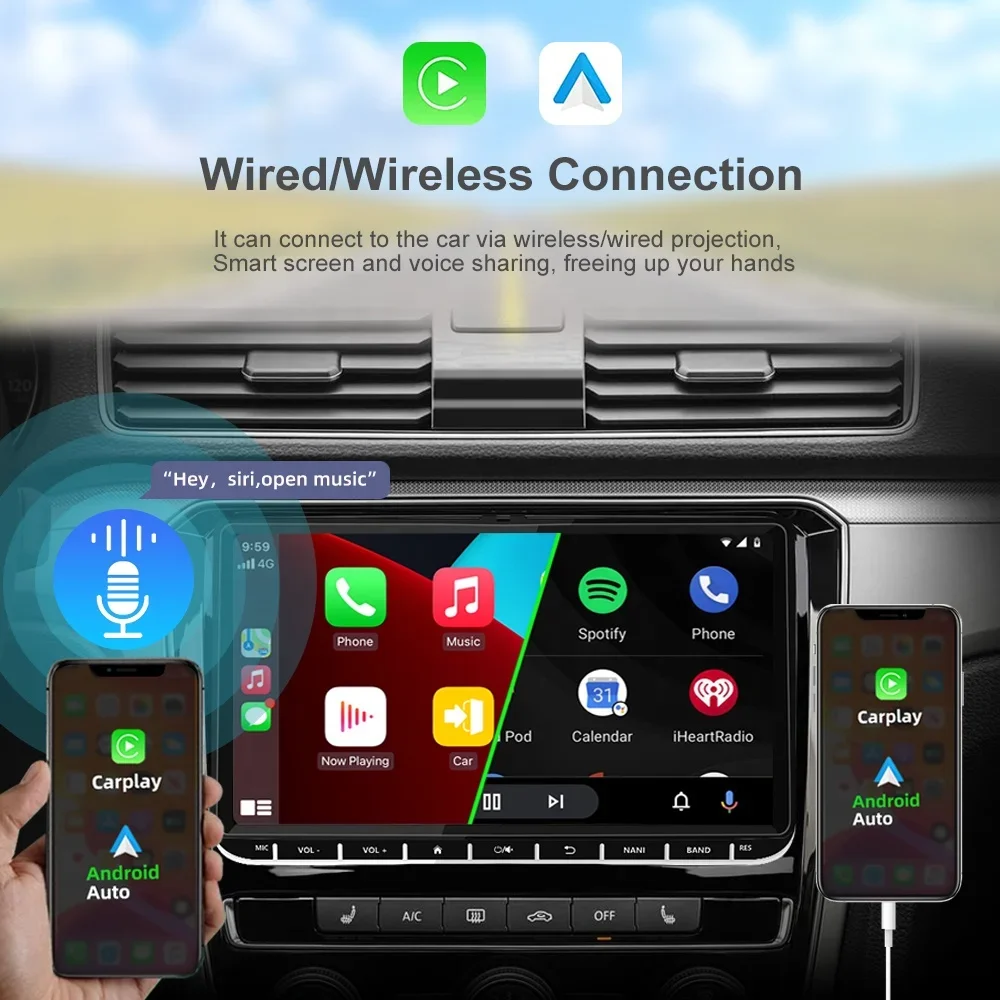 Iorigin IPS 9-дюймовый автомобильный радиоприемник 1280*720 1 + 16 Гб GPS Carplay Android видео для VW