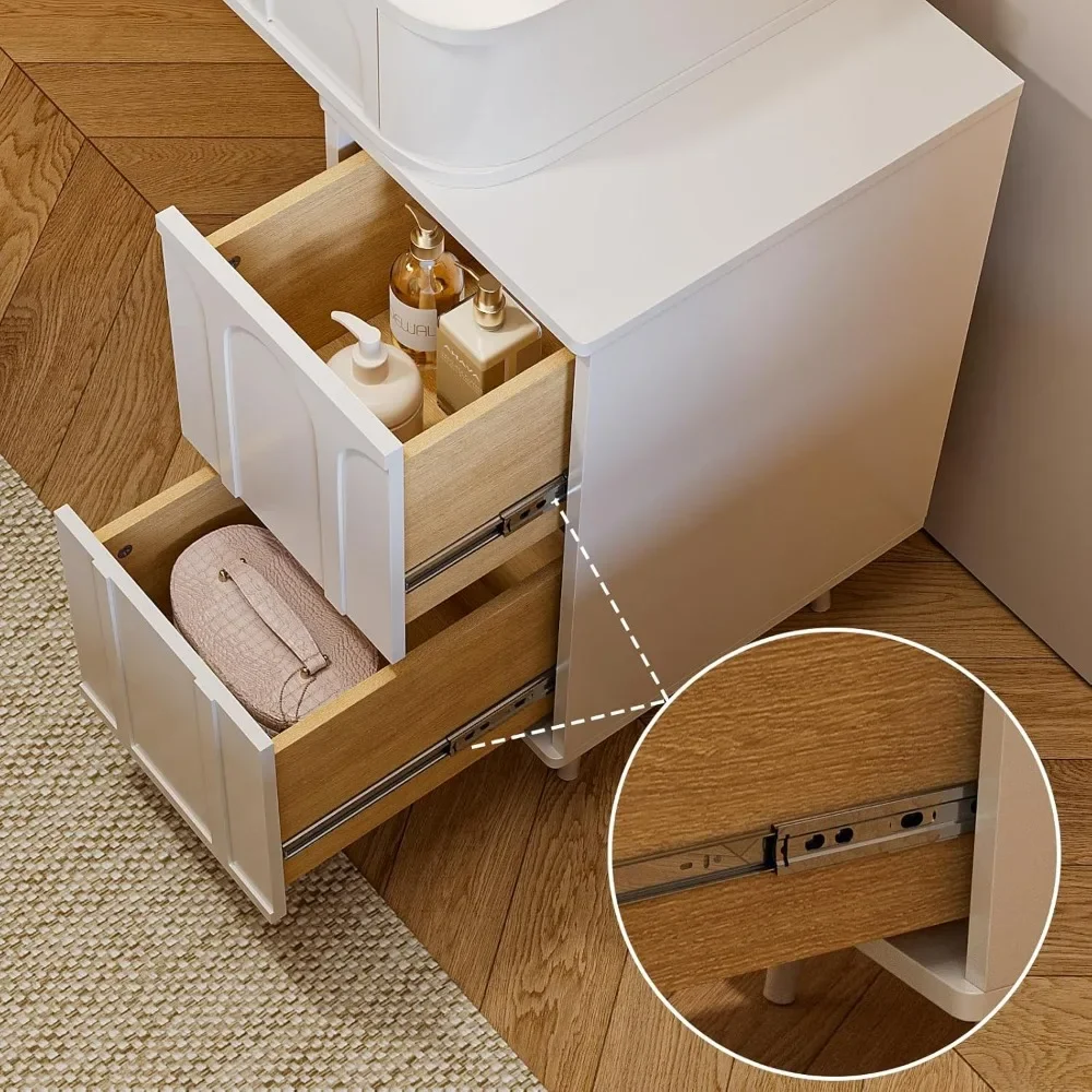 Туалетный столик для макияжа 3-цветная подсветка и зеркало туалетный с зарядной