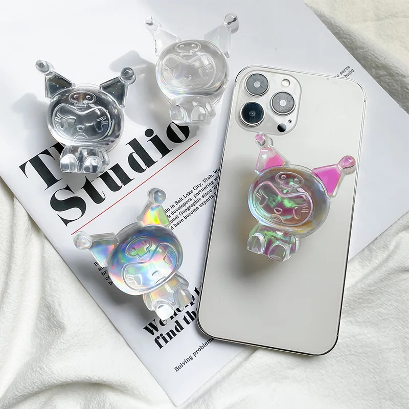 Симпатичный лазерный держатель для телефона Kuromi Hello Kitty с ручкой кронштейн iPhone