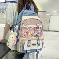 fashion waterproof women backpack teenager girl kawaii bookbag laptop rucksack cute student school bag mochila female
