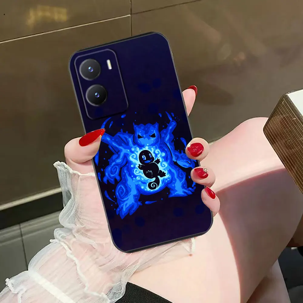 Чехол Pokemon Gengar Pikachu для VIVO Y02 Y02S Y15S Y16 Y17 Y20 Y21 Y22S Y27 Y28 Y35 Y36 Y50 Y51 Y72 Y76 Y77 Y78 Y91 Y93