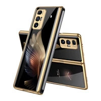new electroplated glass case for xiaomi mix fold case for mi mix fold 5g anti fall cover foldable flip case for mixfold funda