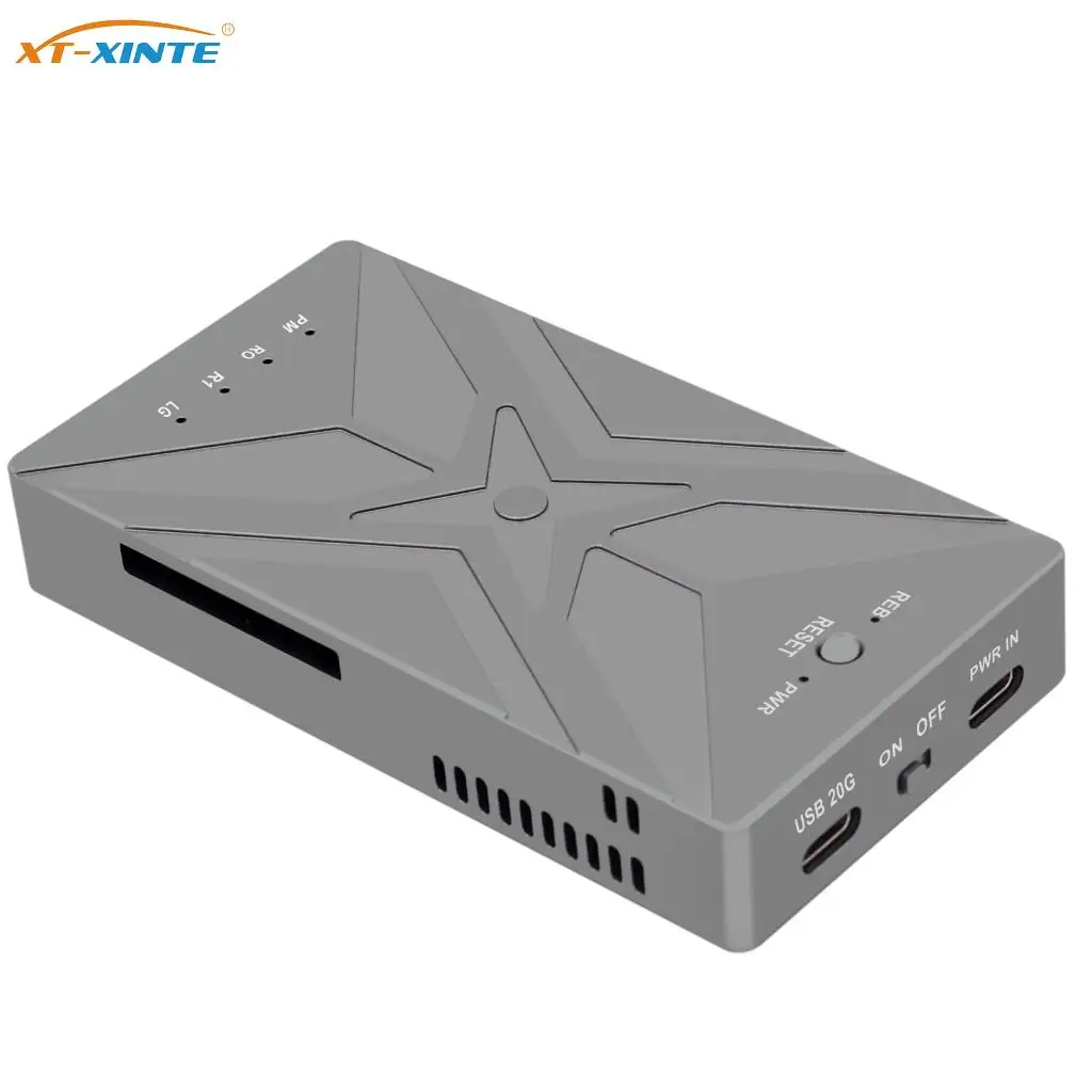 

Для M.2 NVME SSD RAID Dual Bay HDD твердотельный чехол жесткий диск коробка массив мобильный жесткий диск Корпус TYPE-C USB3.2 GEN2X2 20 Гбит/с