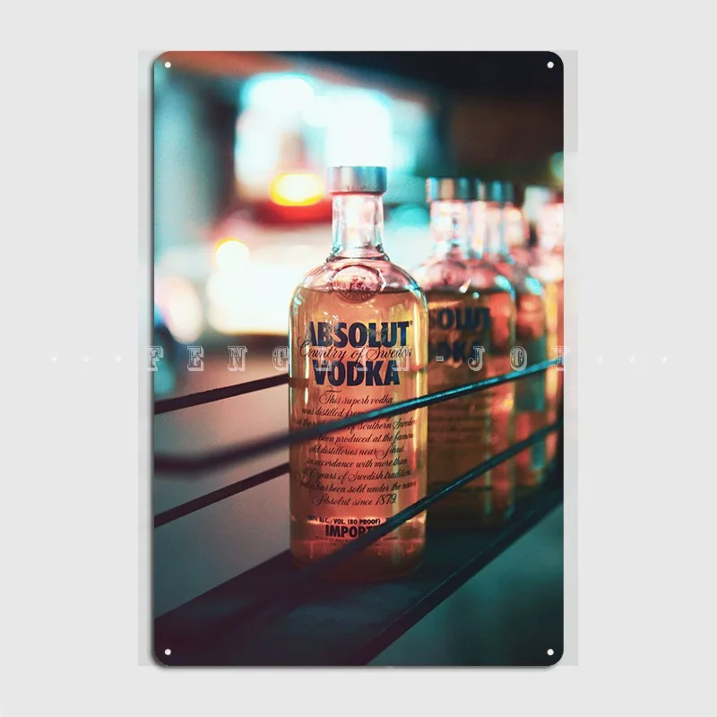 Шведский металлический знак водки Absolut цвет под заказ декоративный оловянный