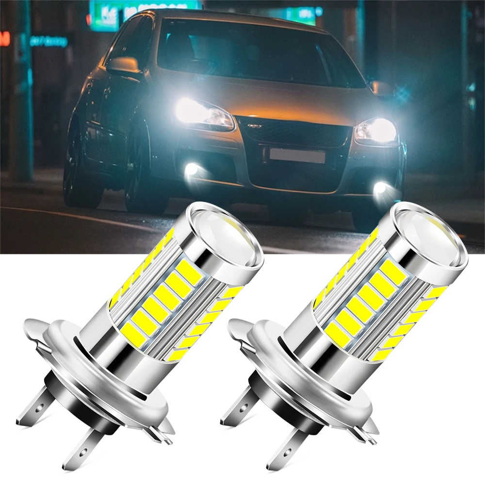 

2 Pcs H7 6000K Car Headlights Lamp Bulbs for Volkswagen VW Polo Golf 3 Beetle MK2 MK3 MK4 MK5 MK6 Bora CC Passat B6 B5 B7