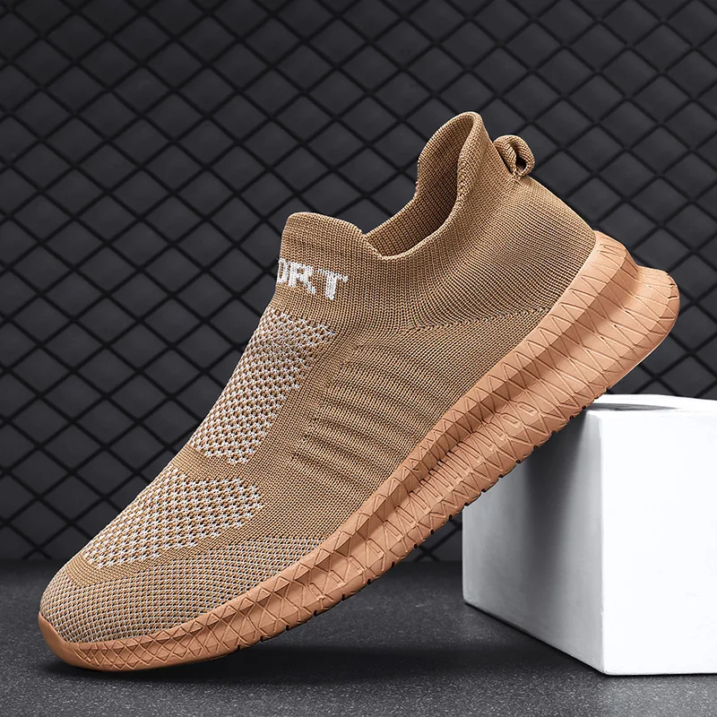 

Кроссовки мужские легкие из дышащего материала, модная повседневная обувь, лоферы, летняя обувь для вождения, большой размер 46