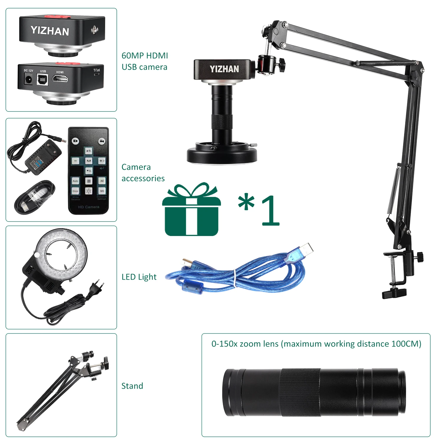 

Цифровой микроскоп YIZHAN 60MP 500X-1500X