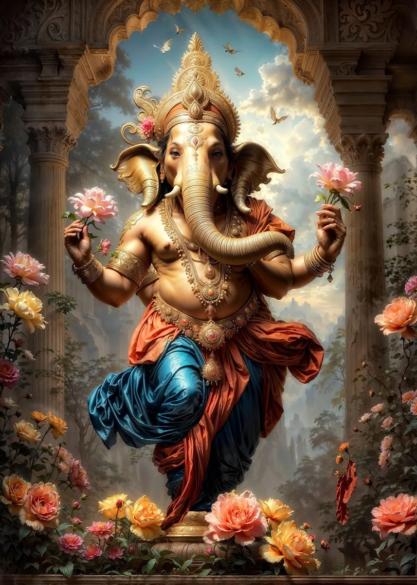 

Художественная картина "Портрет Лорда Шивы и Будды", печать на холсте