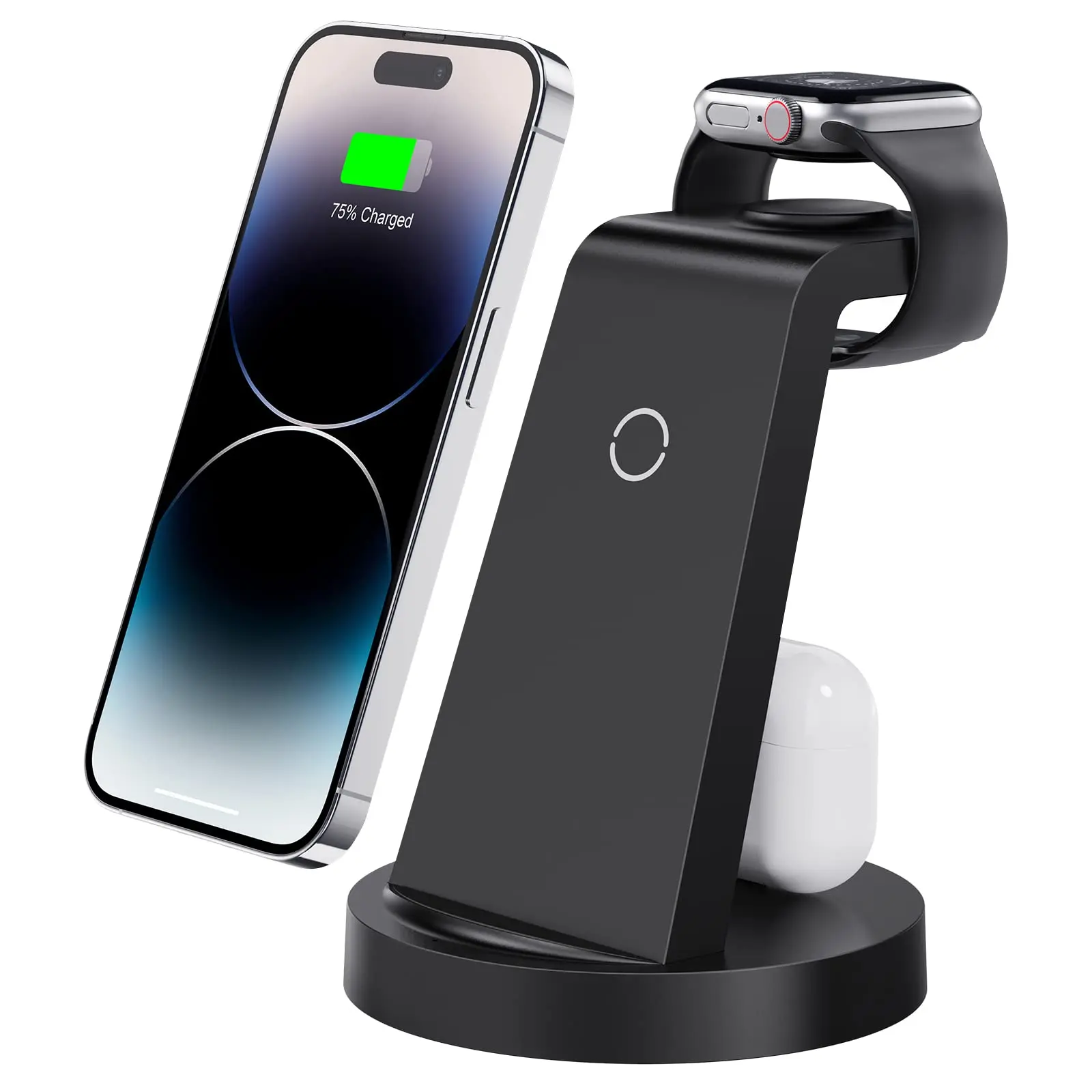 

3 in 1 Charging Station for iPhone, Wireless Charger for iPhone 14 13 12 11 X Pro Max & Apple Watch - Charging Stand Dock