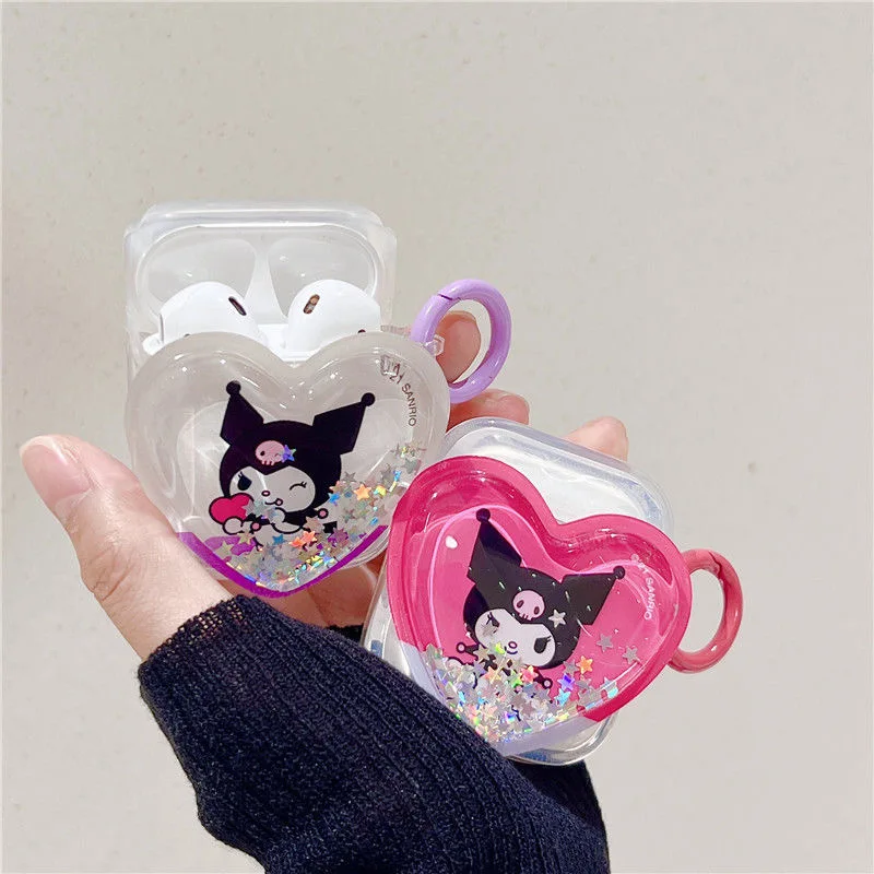 

Мультяшный чехол Sanrio Kuromi Quicksand AirPods 3, Apple AirPods 1 2, чехол AirPods Pro, чехол для IPhone, аксессуары для наушников, Чехол Air Pod