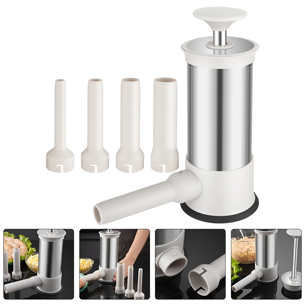 

Sausage Filling Machine Home Maker Ground Italian Meat Filler Household Manual Tube Gadgets Stuffer Hand Operated Practical