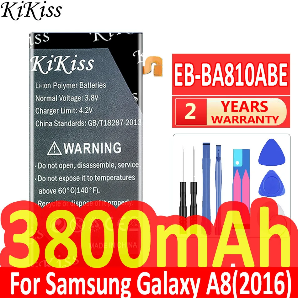 

KiKiss EB-BA810ABE 3800mAh Battery for Samsung Galaxy A8 (2016) SM-A8100 SM-A810F SM-A810YZ SM-A810S/DS Batteries + Tools