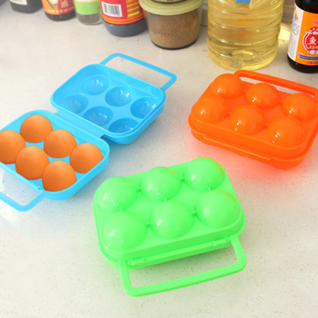 

6/12 Grids Egg Holder Food Storage Box Holder Container Accessories Supplies Plastic Modern Rectangle Glossy