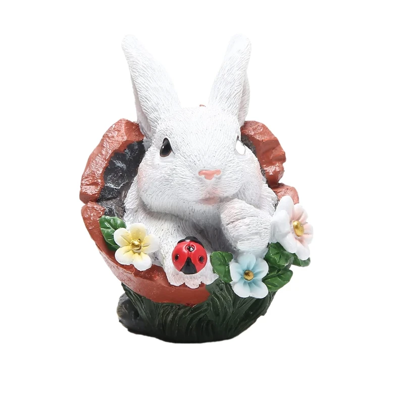 

Easter Bunny Decorations Spring Home Decor Bunny Figurines Modern Statue For Home Garden Study Ornament