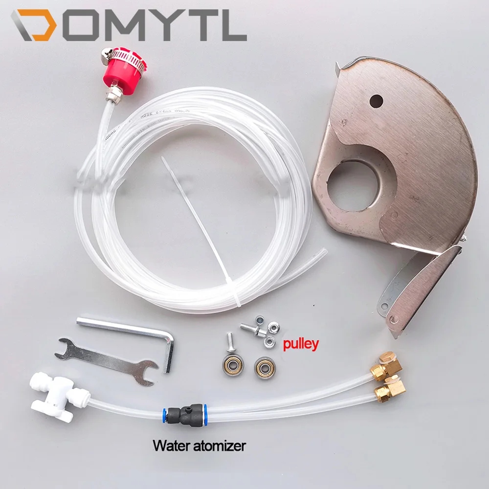

140-240mm Angle Grinder No Dead Angle Atomization Water Spray Stainless Steel Dust Cover Slotting Machine Nozzle 5m Pipe Set