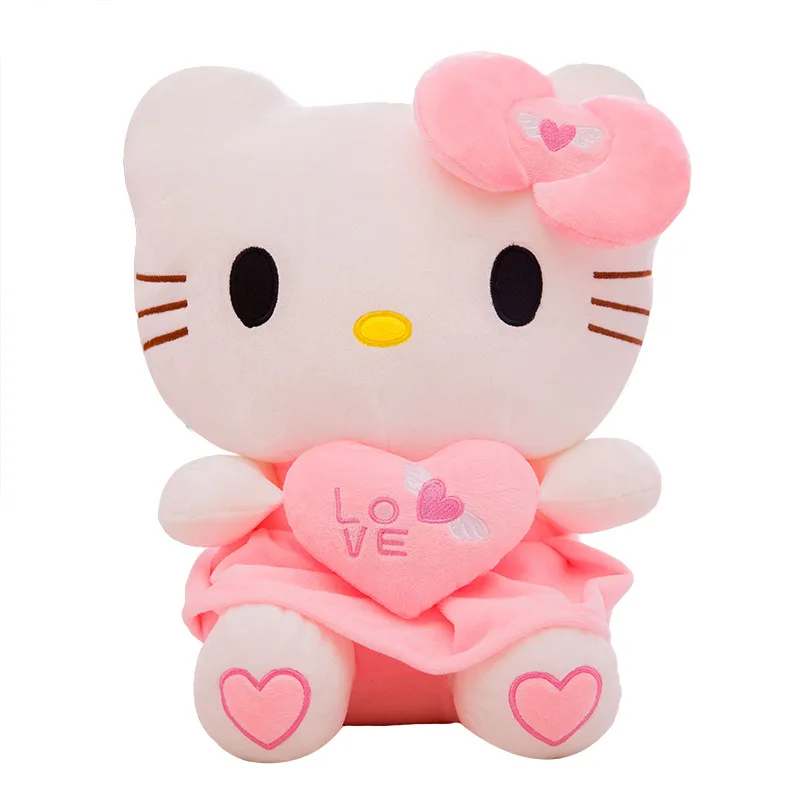 Kawaii Hello Kitty аниме Cuddly Ангел плюшевая игрушка кукла мультфильм тряпичная подушка