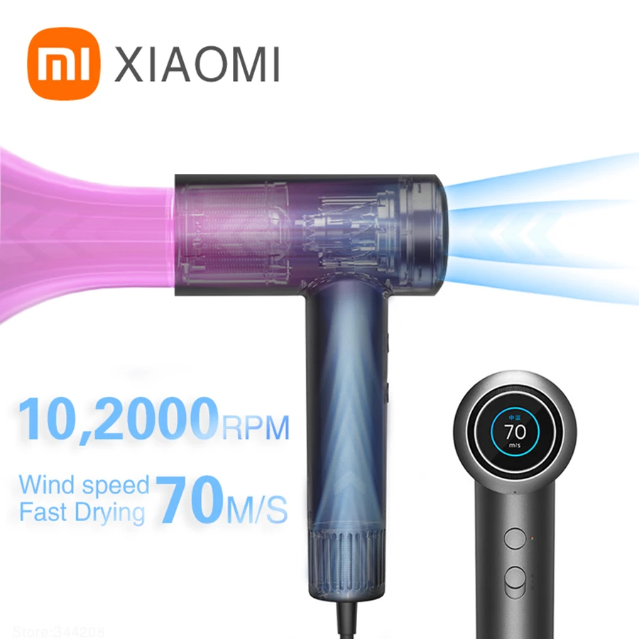 

XIAOMI MIJIA H700 High Speed Hair Dryers 102,000 Rpm HD Color Screen Smart Temperature Control Negative Ion Hair Care MNGS01SK