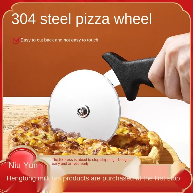 

New 304 Stainless Steel Pizza Wheel Knife Noodle Group Pizza Dedicated Knife Household Utensils Tools And Use Baking Commercial