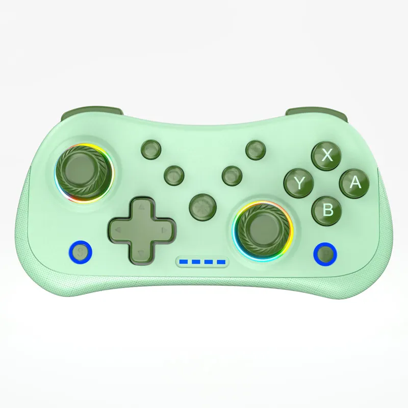 Фото Беспроводной мини-геймпад STK-7051 для Nintendo Switch, Android, iOS, ПК и Windows с двойной вибрацией, RGB-подсветкой и функцией Turbo №2