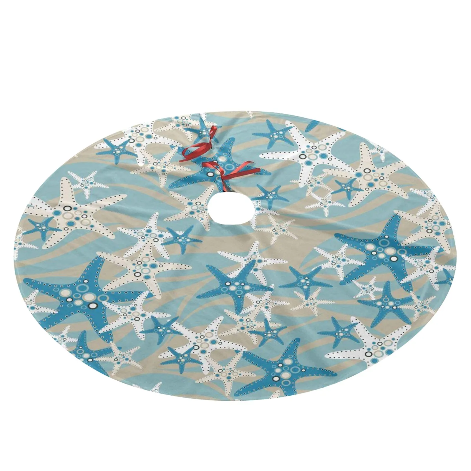 

Simple Christmas Tree Skirt Creative And Beautifully Printed Short Plush Double Layer Tree Skirt Diy Christmas Decorations