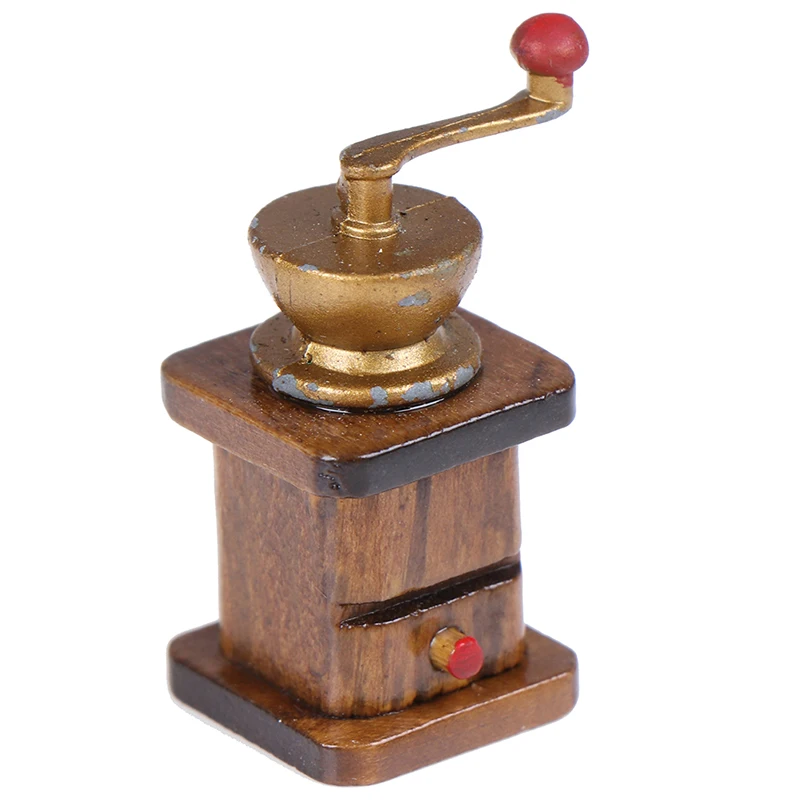 

1/12 Dollhouse Miniature Kitchen Mini Metal Vintage Coffee Grinder Simulation Furniture Model Toys for Doll House Decoration