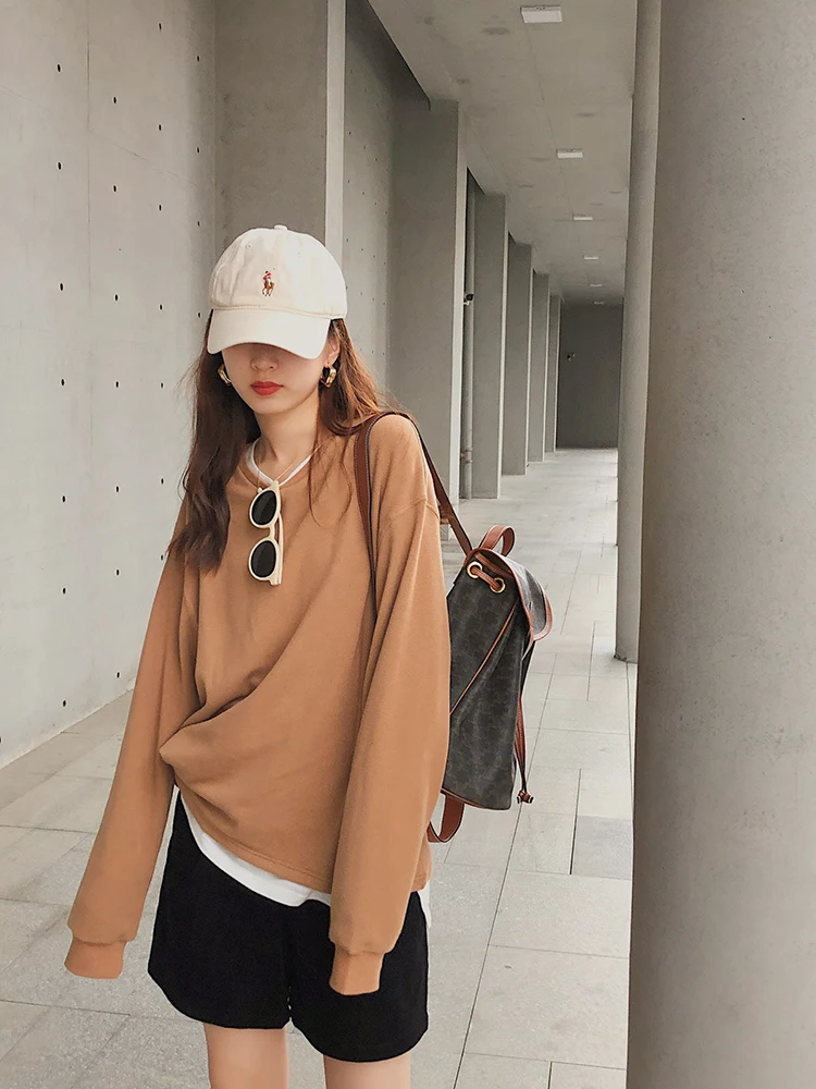 

Women's long-sleeved jacket, all-match casual, outer wear, buttons, V-neck, outer wear, round neck pullover