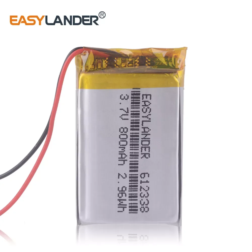 

612338 3.7V 800mAh Li-Polymer Battery For MP4 GPS toys dvr570 FD6SG hd50G TEXET FHD-570 DVR dvr-3gp Gmini HD50G ACV GQ7