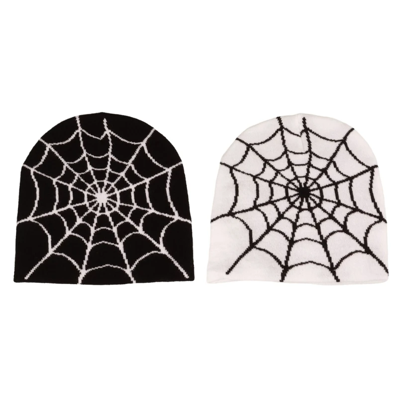 

Stylish Spiders Web Knit Cap Winter Warmth Children Adults Male Female Head Drop shipping