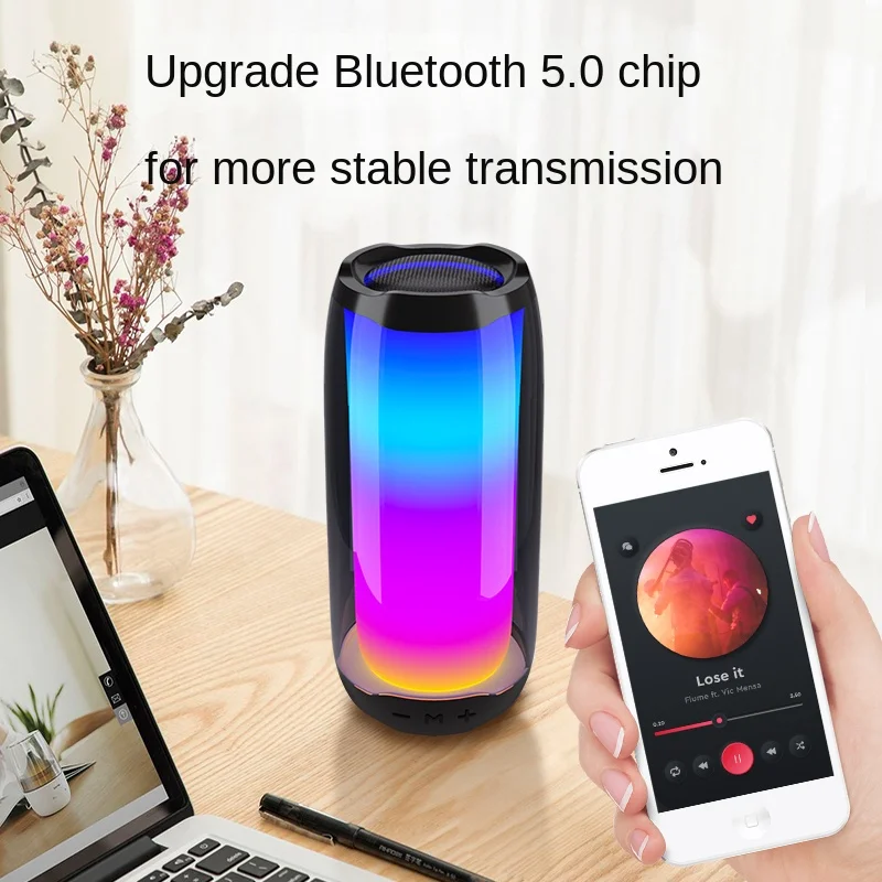 YY Новый интернет-знаменитости Bluetooth динамик с красосветильник том цветная